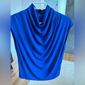 Blue draped women’s shirt